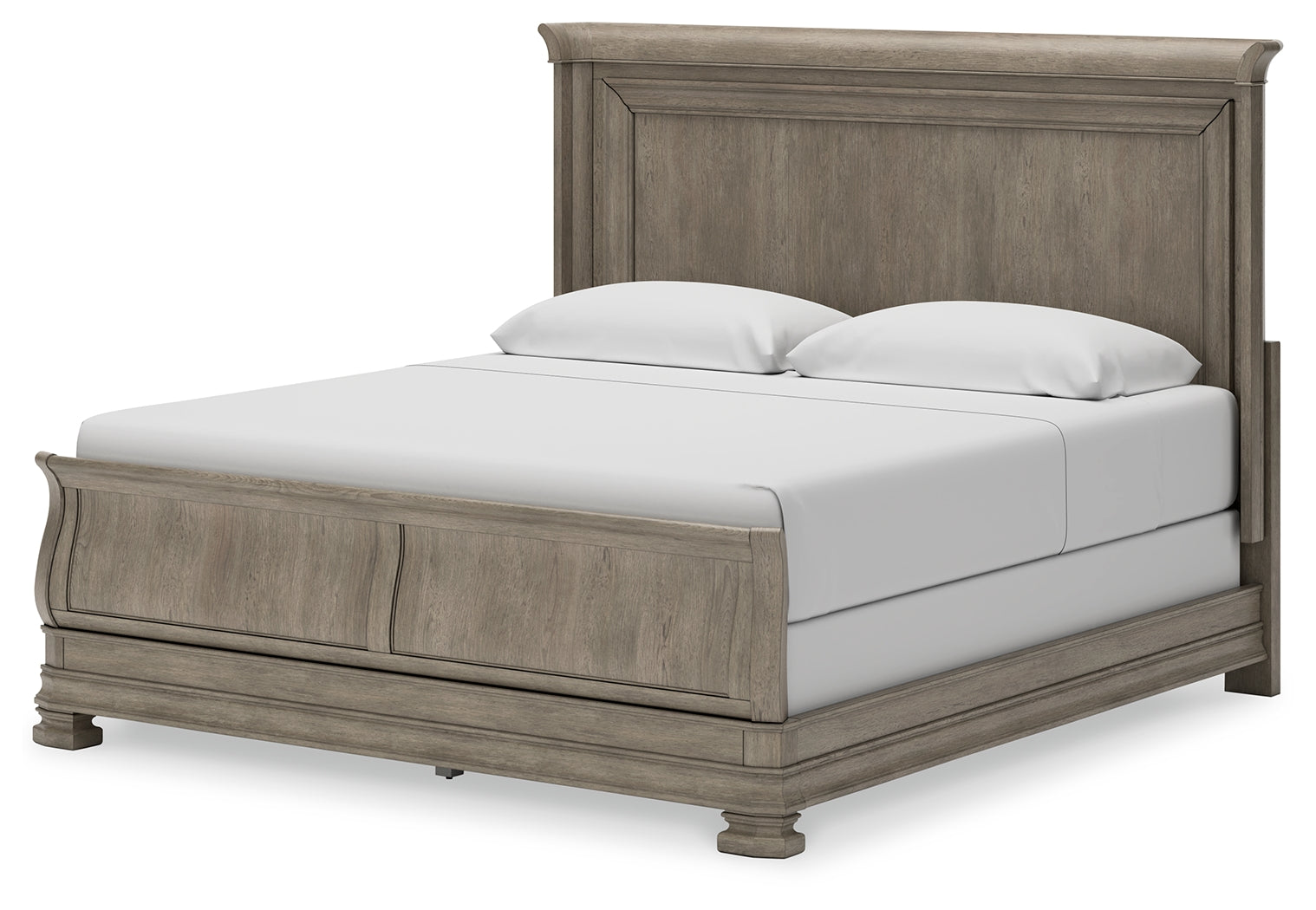 Lexorne California King Sleigh Bedroom Set with Dresser and Mirror - Ornate Home