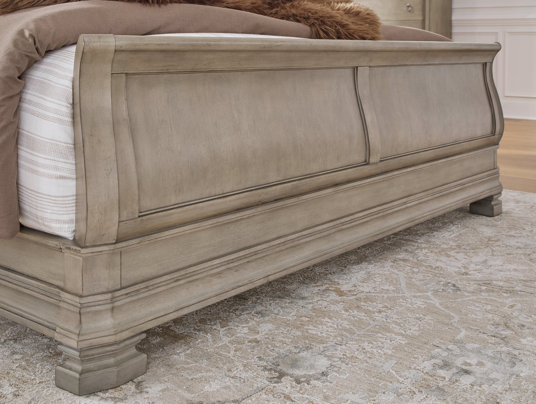 Lexorne Gray King Sleigh Bed - Ornate Home