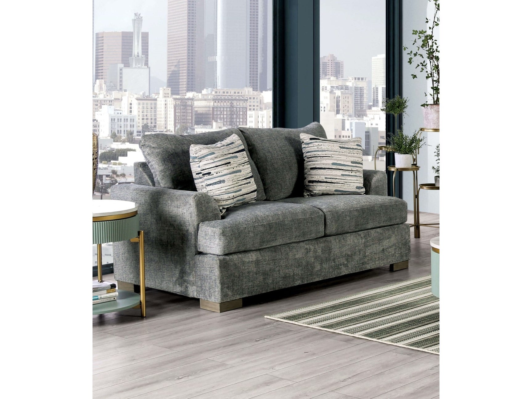 Leytonstone Gray Loveseat - Ornate Home