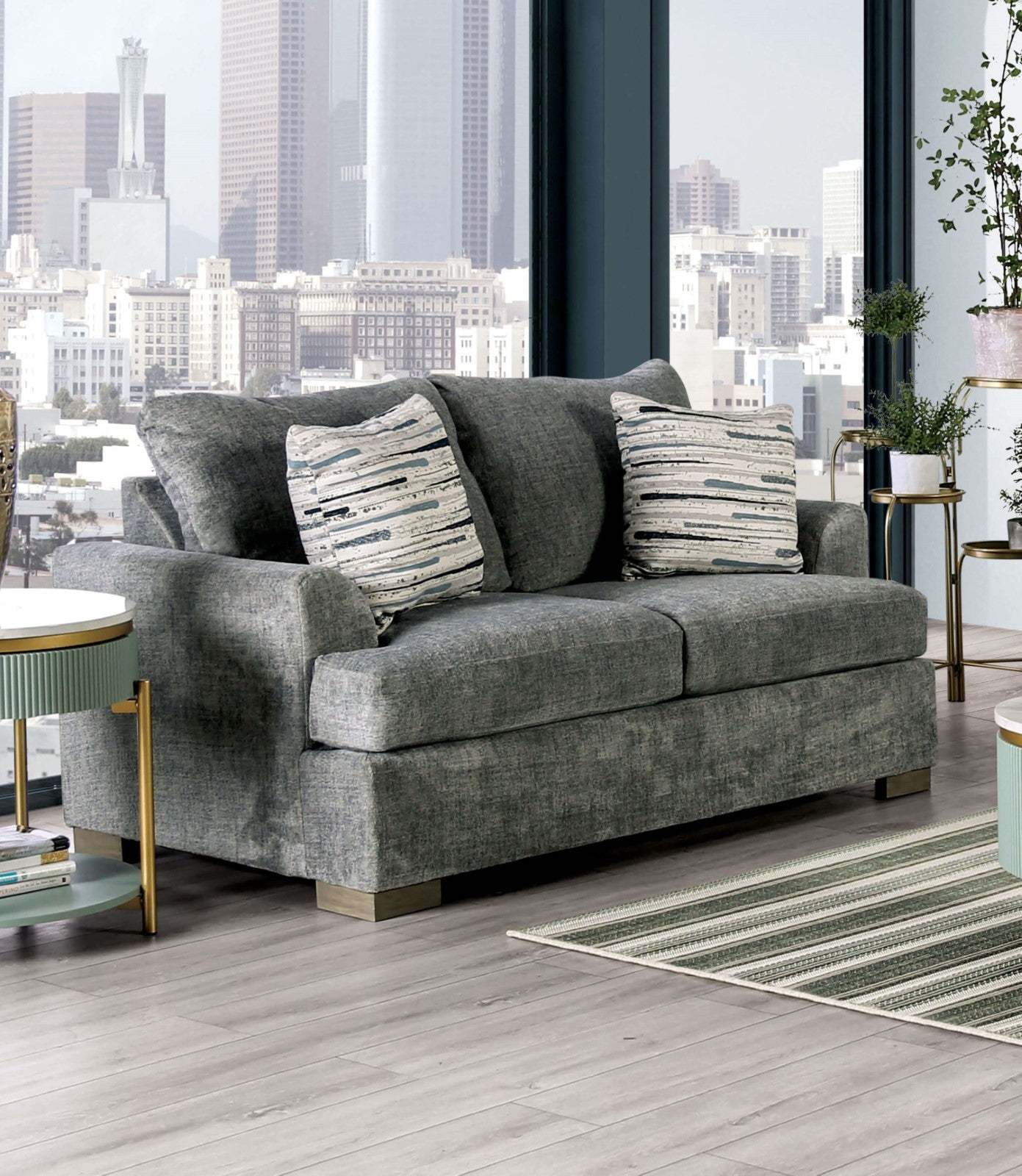 Leytonstone Gray Sofa & Loveseat - Ornate Home