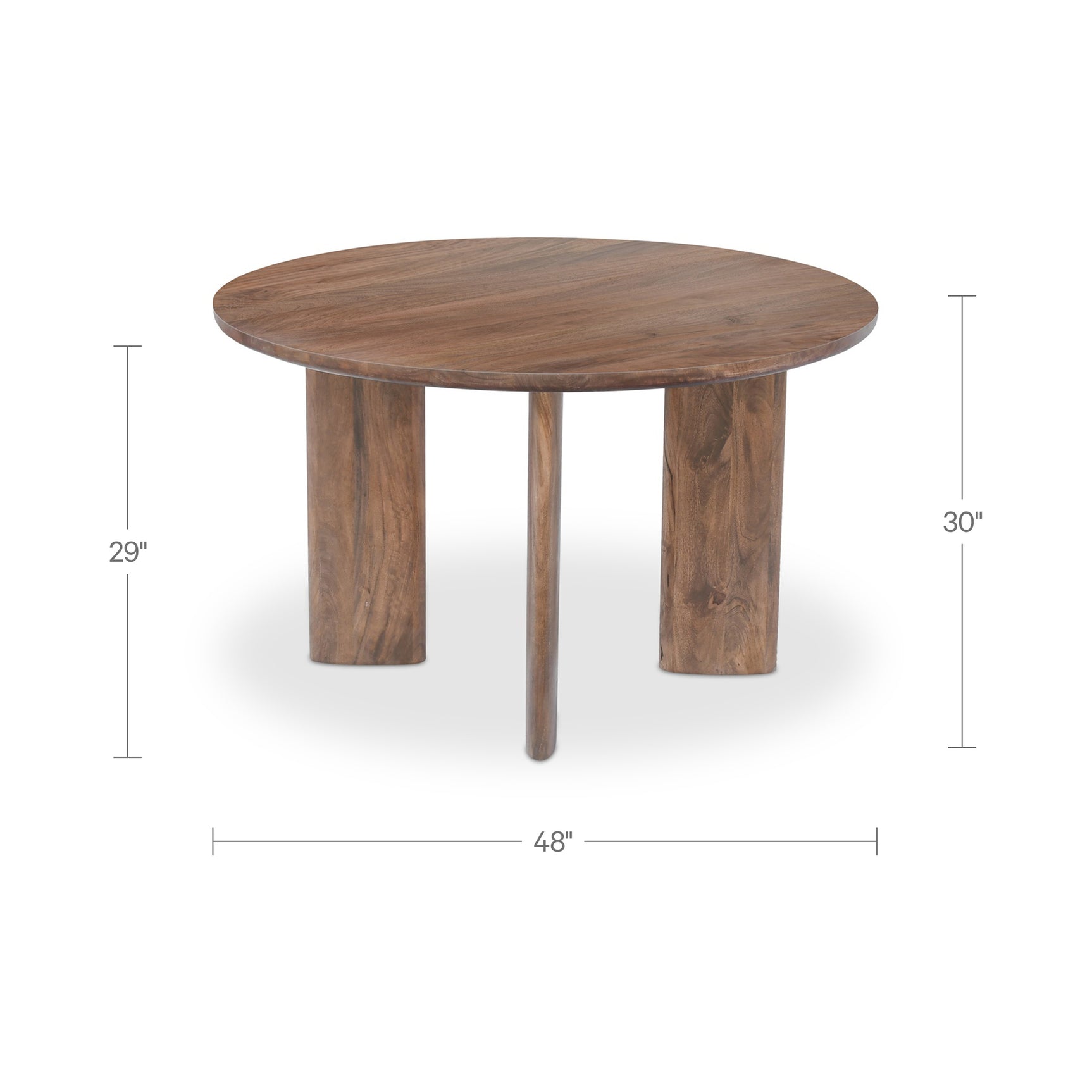 Lia Dark Brown Round Dining Table - Ornate Home