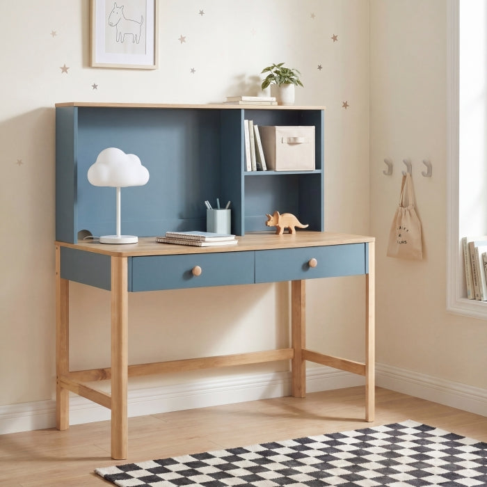 Liam Blue Hutch For Writing Desk - Ornate Home