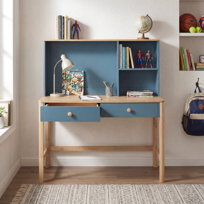 Liam Blue Hutch For Writing Desk - Ornate Home