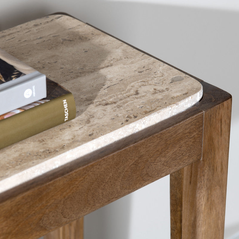 Liam Brown/Cream Console Table - Ornate Home
