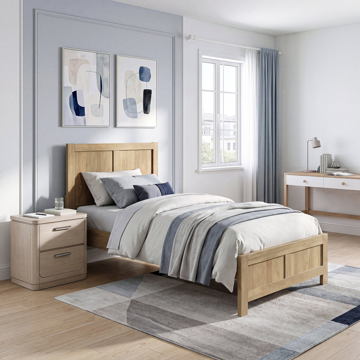 Liam Natural Twin Platform Bed - Ornate Home