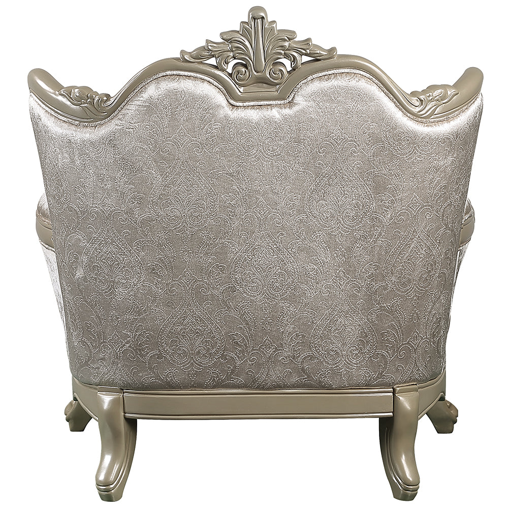 Libertee Beige & Champagne Chair w/Pillow - Ornate Home