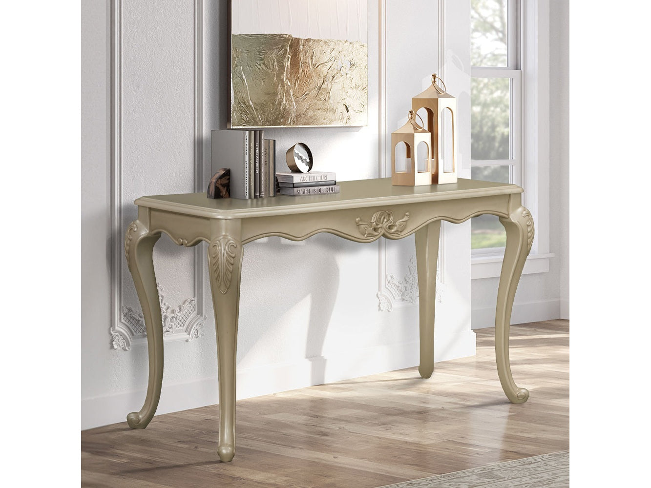 Libertee Champagne Sofa Table - Ornate Home