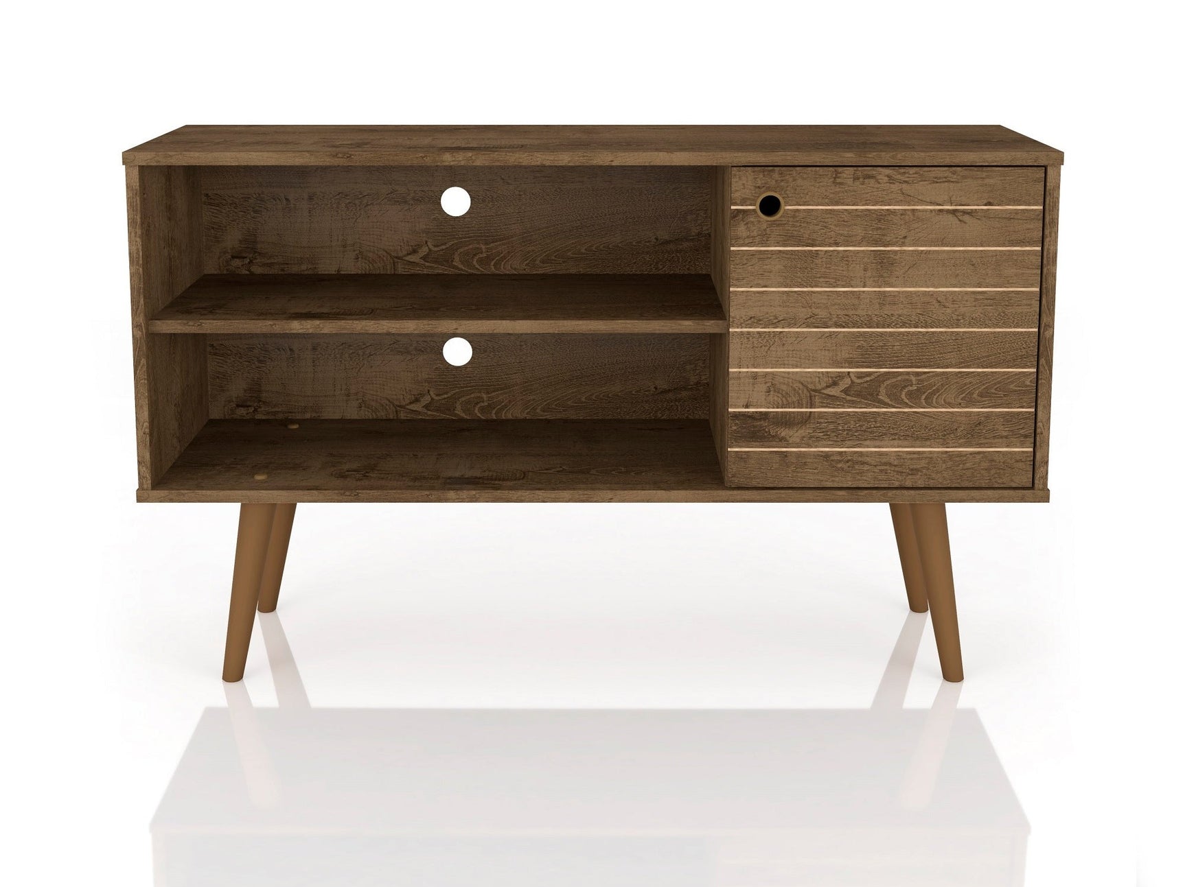 Liberty 42.52 TV Stand in Rustic Brown - Ornate Home