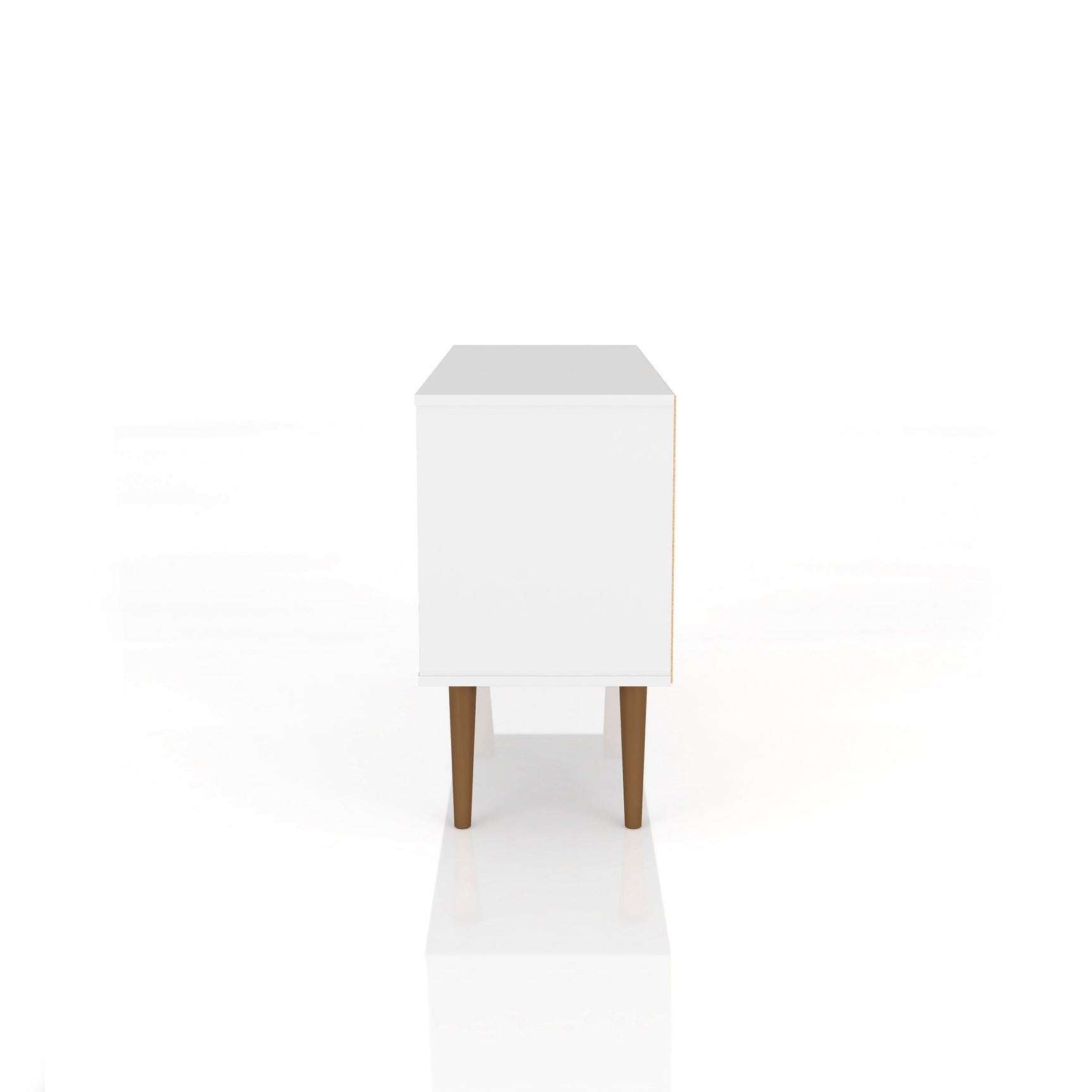 Liberty 42.52 TV Stand in White and Yellow - Ornate Home