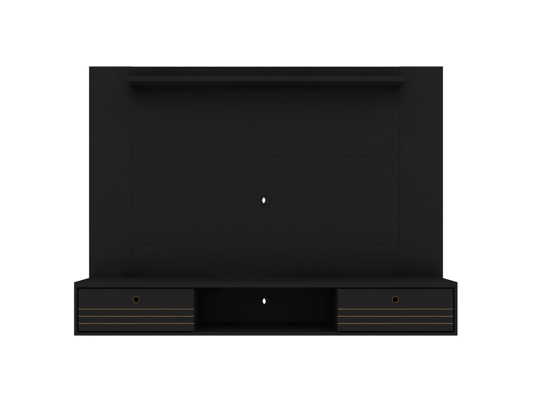 Liberty 70.86 Floating Entertainment Center in Black - Ornate Home