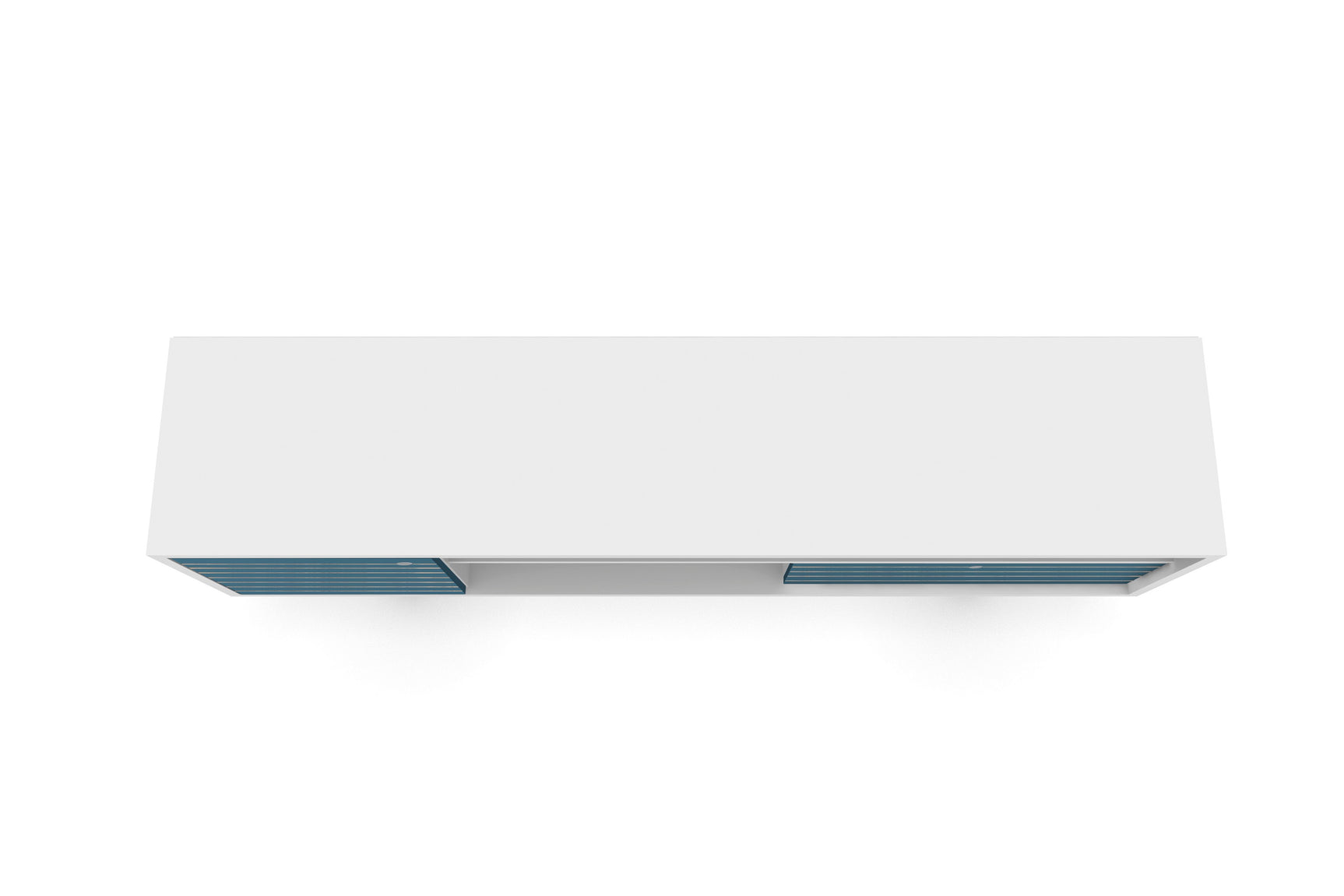 Liberty 70.86" Mid-Century Modern TV Stand in White and Aqua Blue - Ornate Home