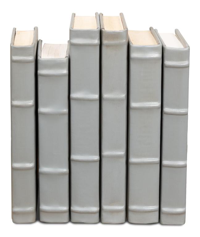 Library Luxe Grey Books (Set of 12) - Ornate Home