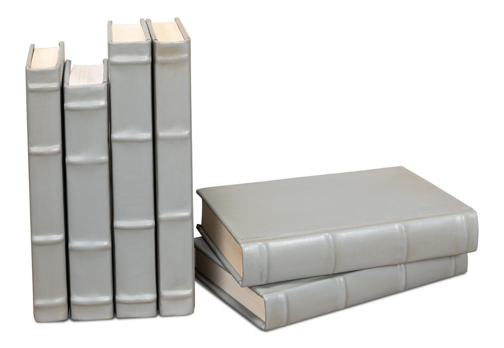 Library Luxe Grey Books (Set of 12) - Ornate Home