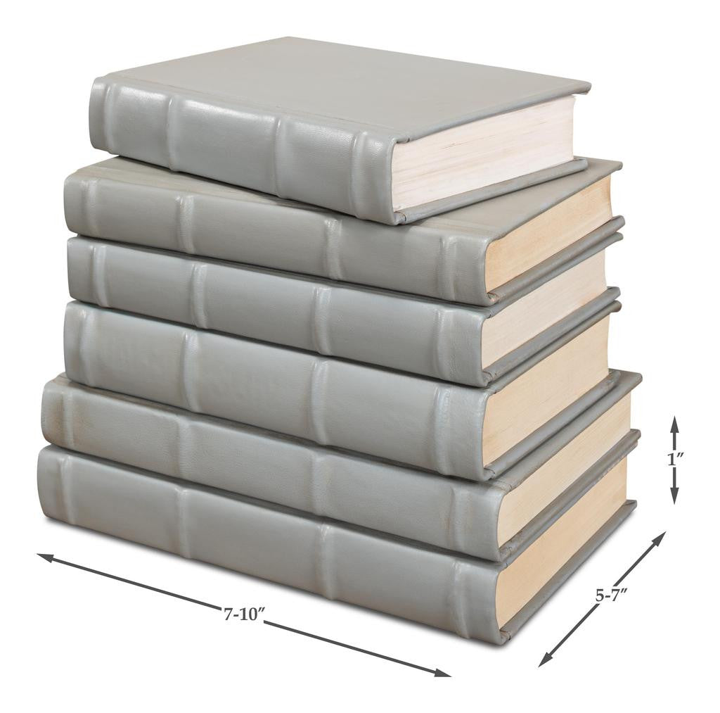 Library Luxe Grey Books (Set of 12) - Ornate Home