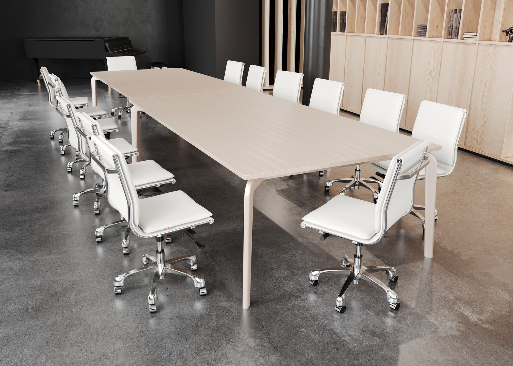 Lider White Plus Armless Office Chair - Ornate Home