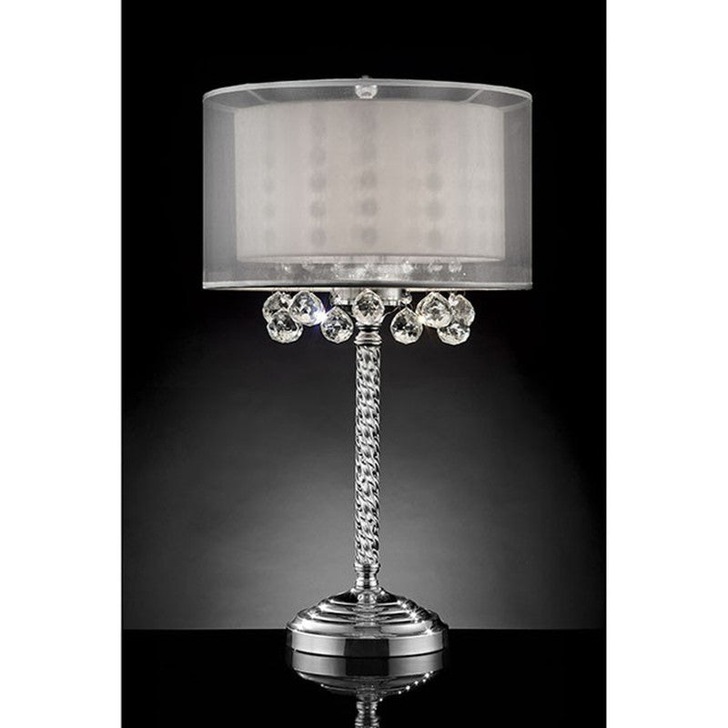 Lila Silver Table Lamp - Ornate Home