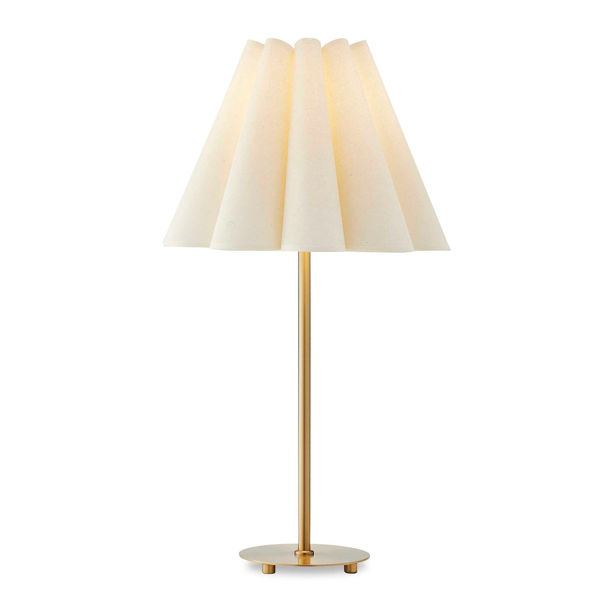 Lilabet Brass Fluted Shade Table Lamp - Ornate Home