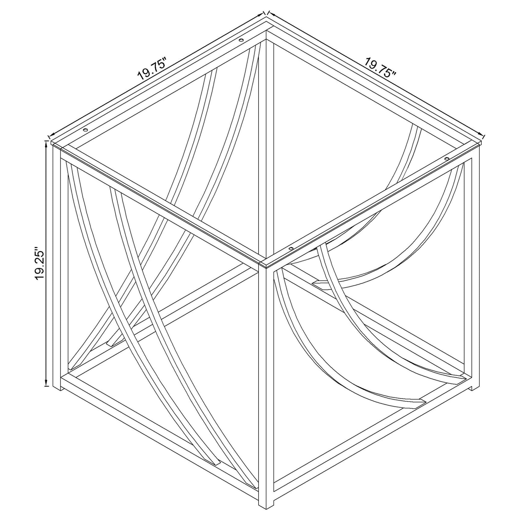 Lille Chrome 2-piece Glass Top Coffee And End Table Set - Ornate Home