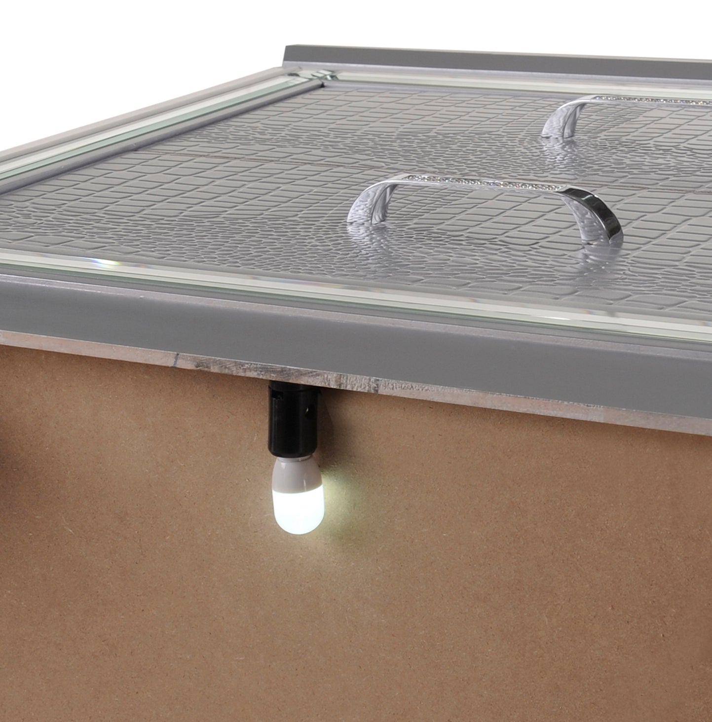 Lillian Silver LED Panel Bedroom Set - Ornate Home