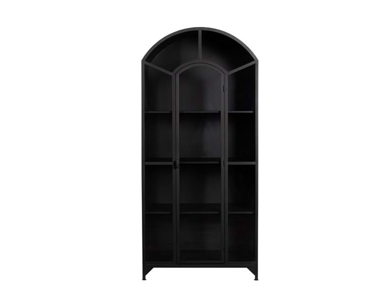 Lillo Black Metal/Glass Cabinet - Ornate Home