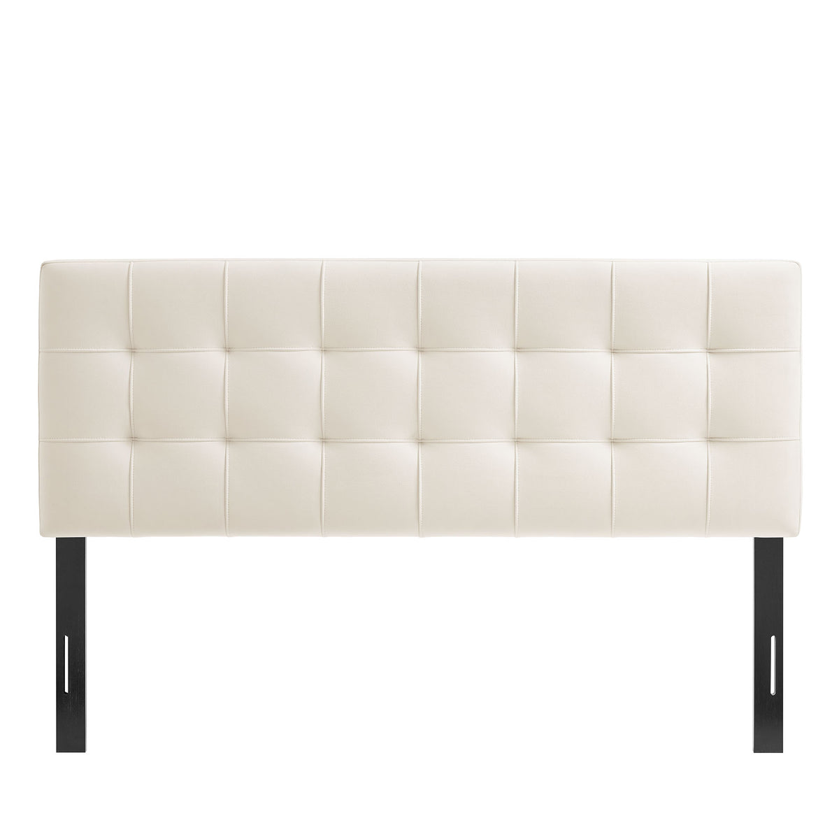 Lily Alabaster Stain-Resistant Performance Velvet King Size Headboard - Ornate Home