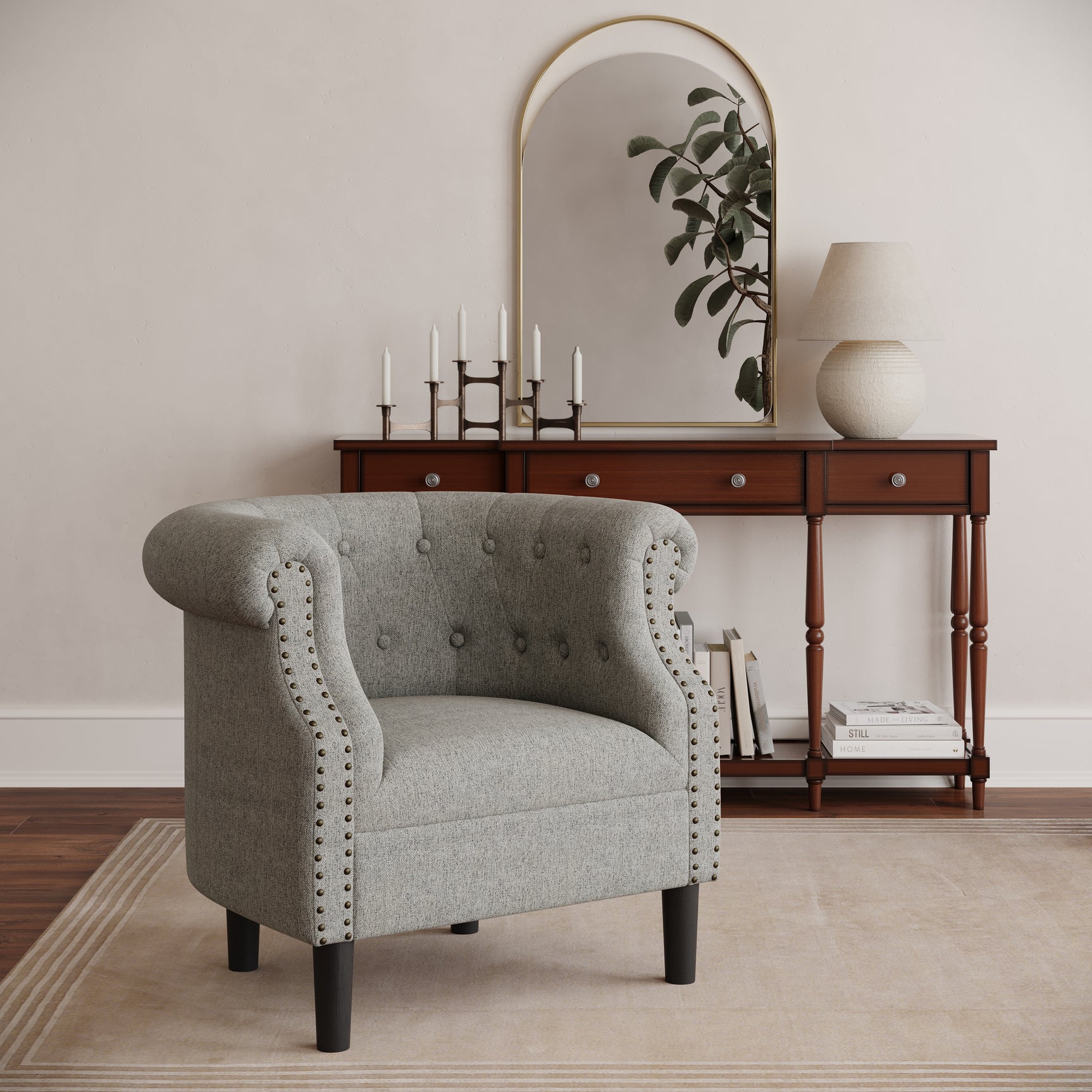 Lily Ash Accent Chair - Ornate Home