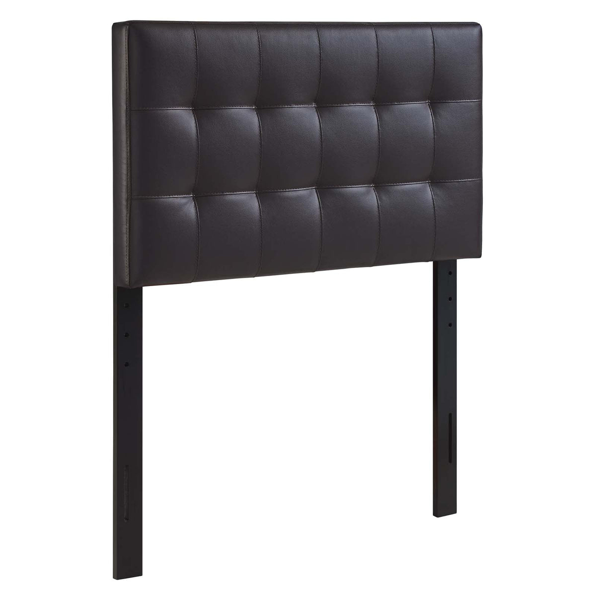 Lily Brown Upholstered Vinyl Twin Headboard - Ornate Home