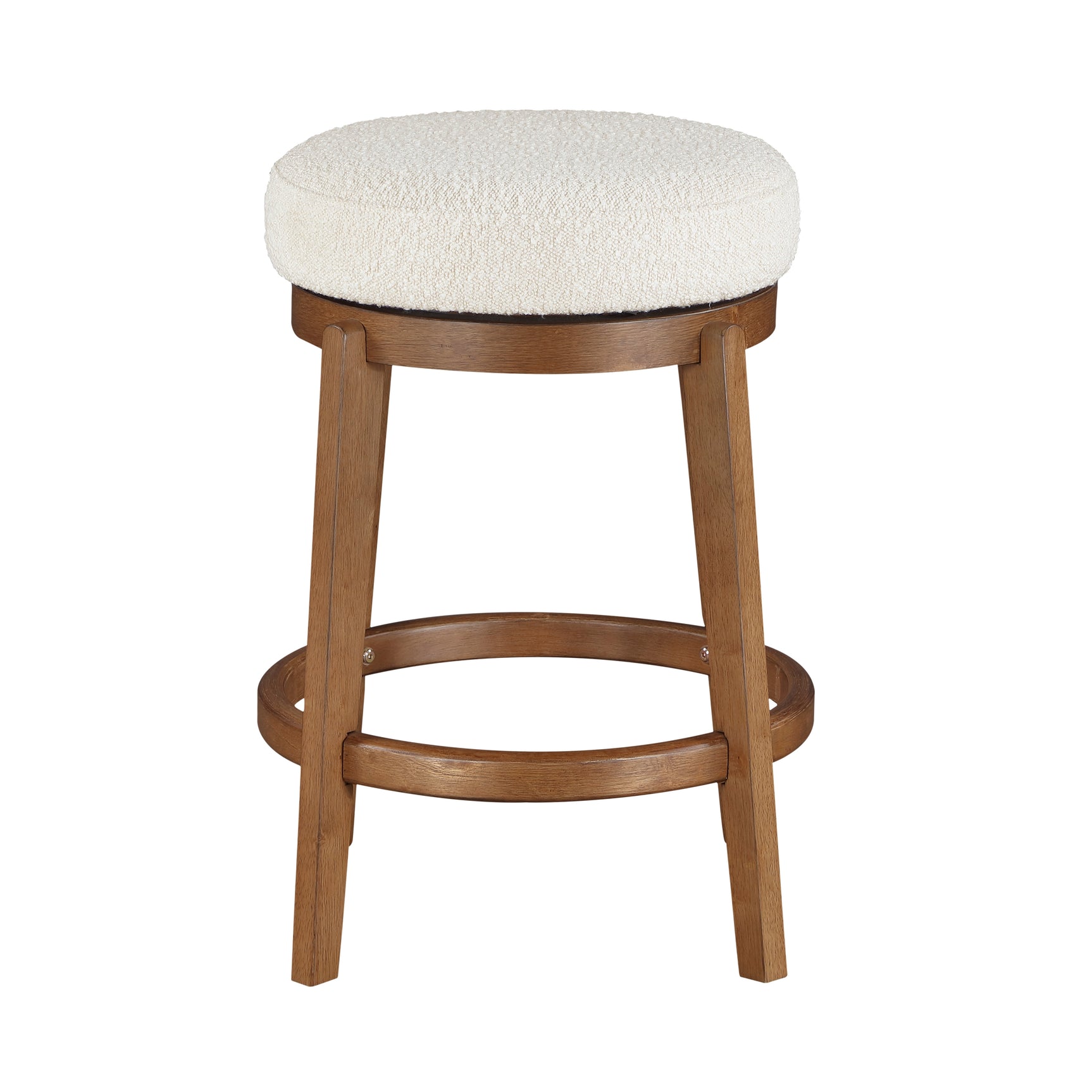 Lily Brown/White Swivel Counter Height Stool - Ornate Home