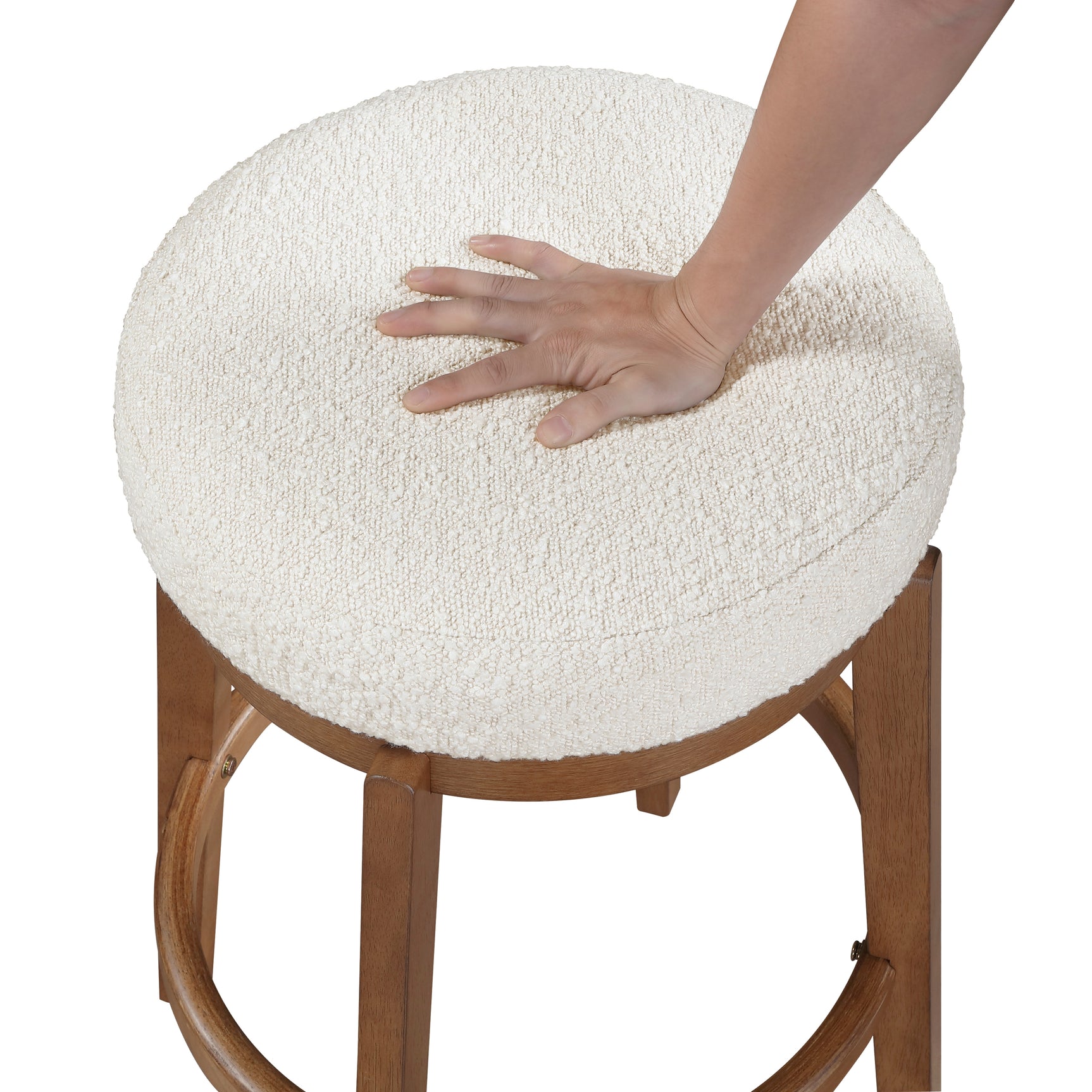 Lily Brown/White Swivel Pub Height Stool - Ornate Home