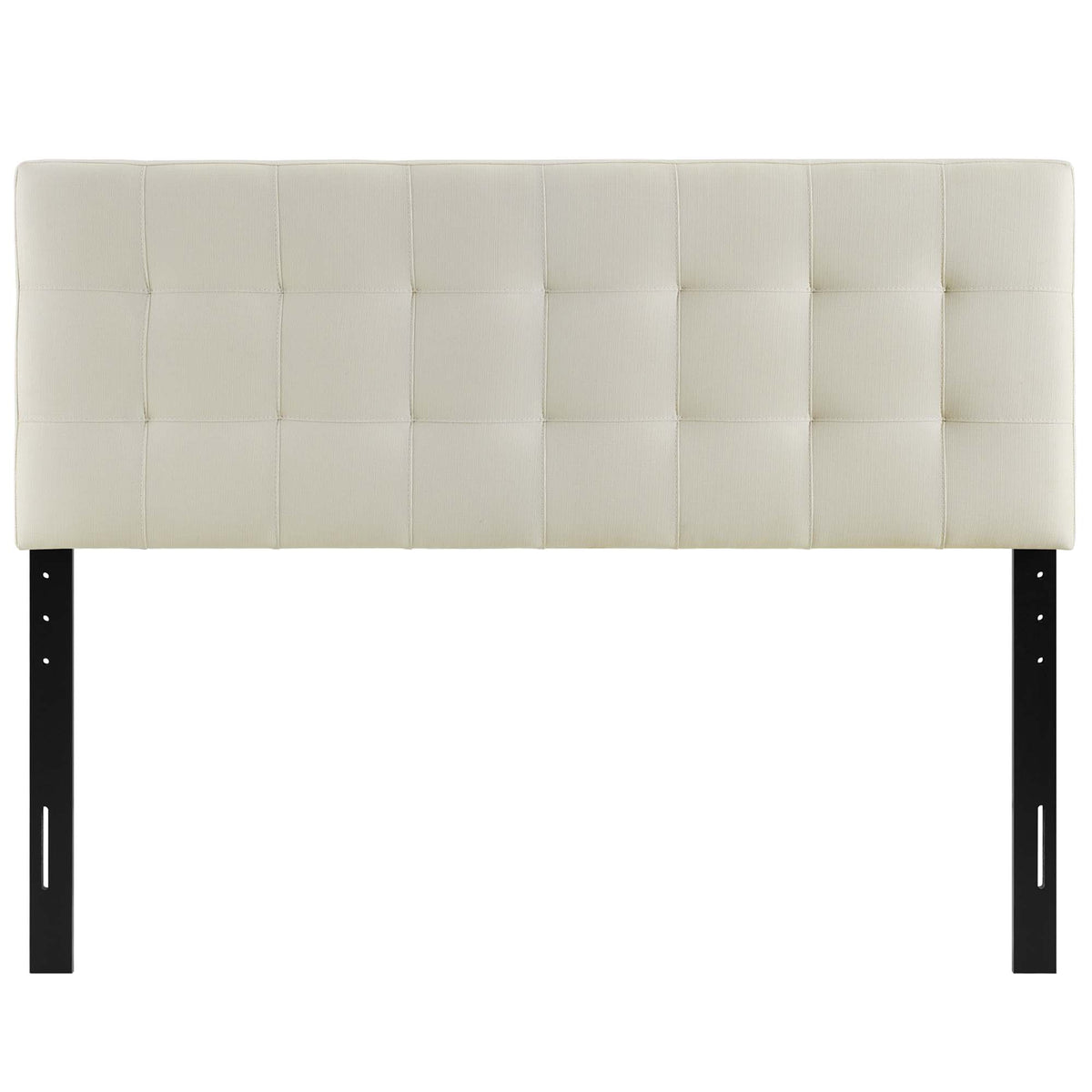 Lily Ivory Upholstered Fabric King Headboard - Ornate Home