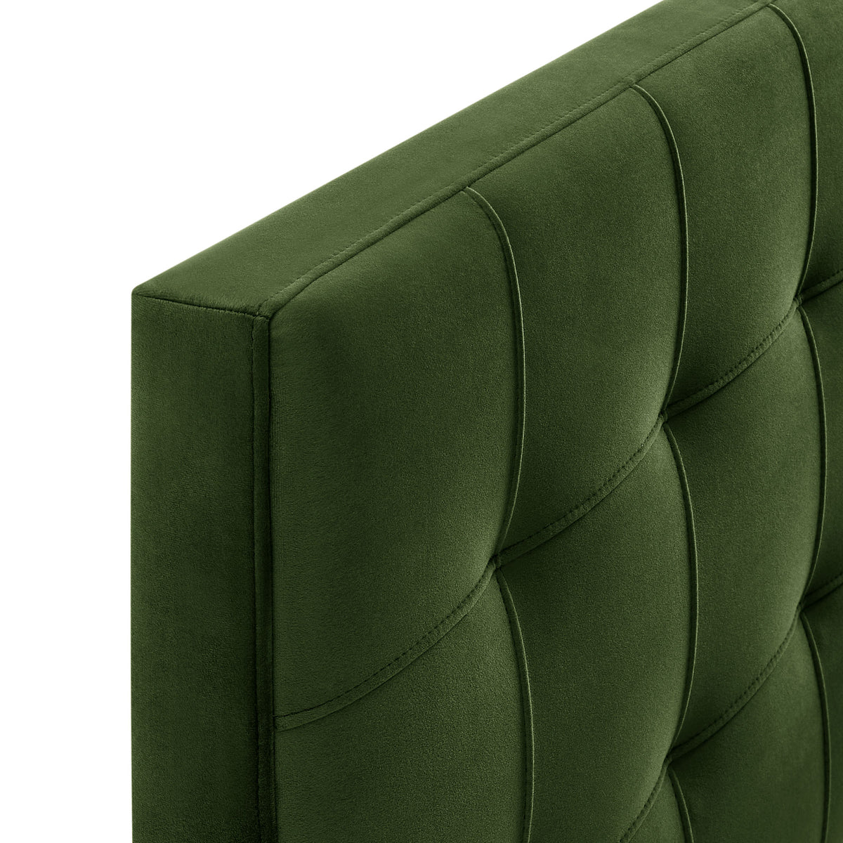 Lily Moss Green Stain-Resistant Performance Velvet Twin Size Headboard - Ornate Home