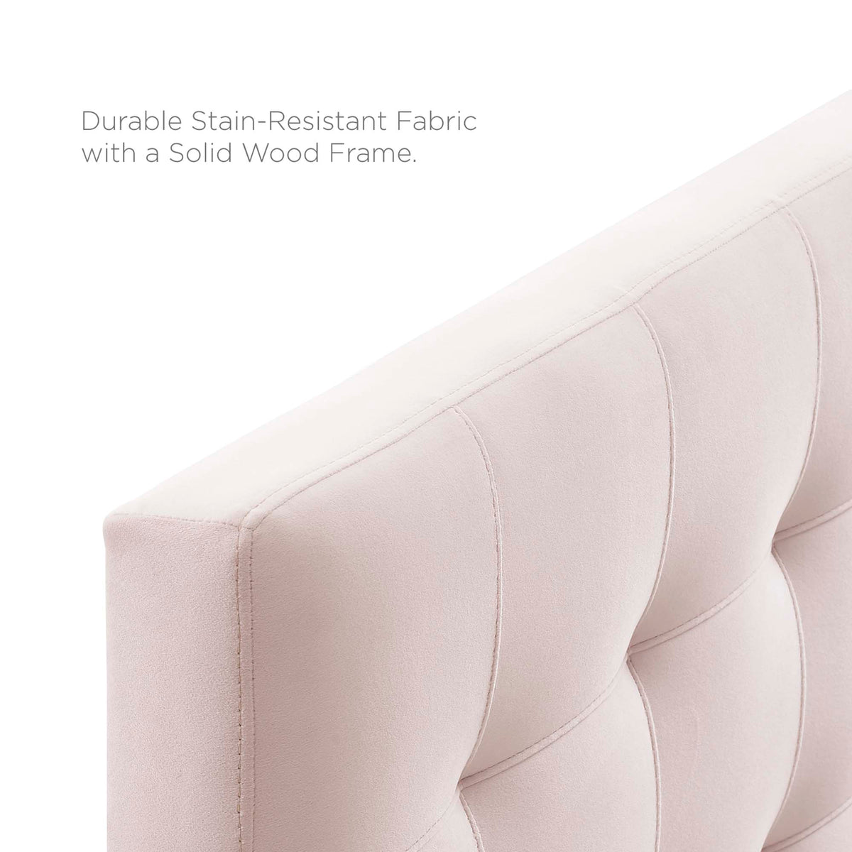 Lily Pink Biscuit Tufted Performance Velvet Queen Headboard - Ornate Home