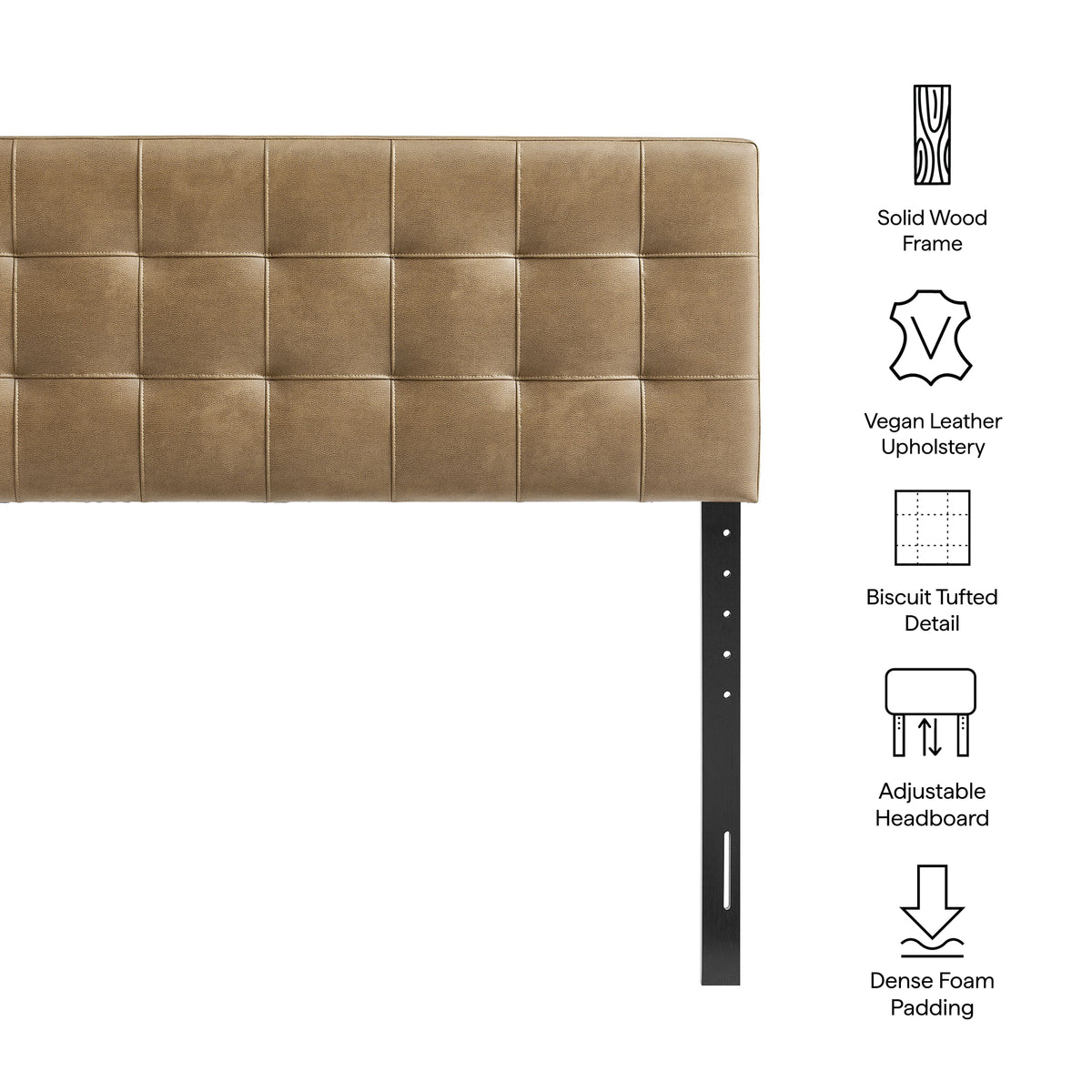 Lily Toast Vegan Leather King Size Headboard - Ornate Home