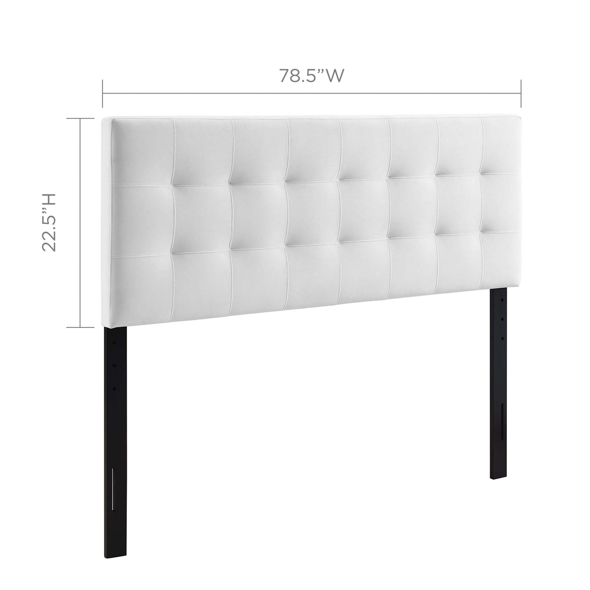 Lily White Biscuit Tufted Performance Velvet King Headboard - Ornate Home