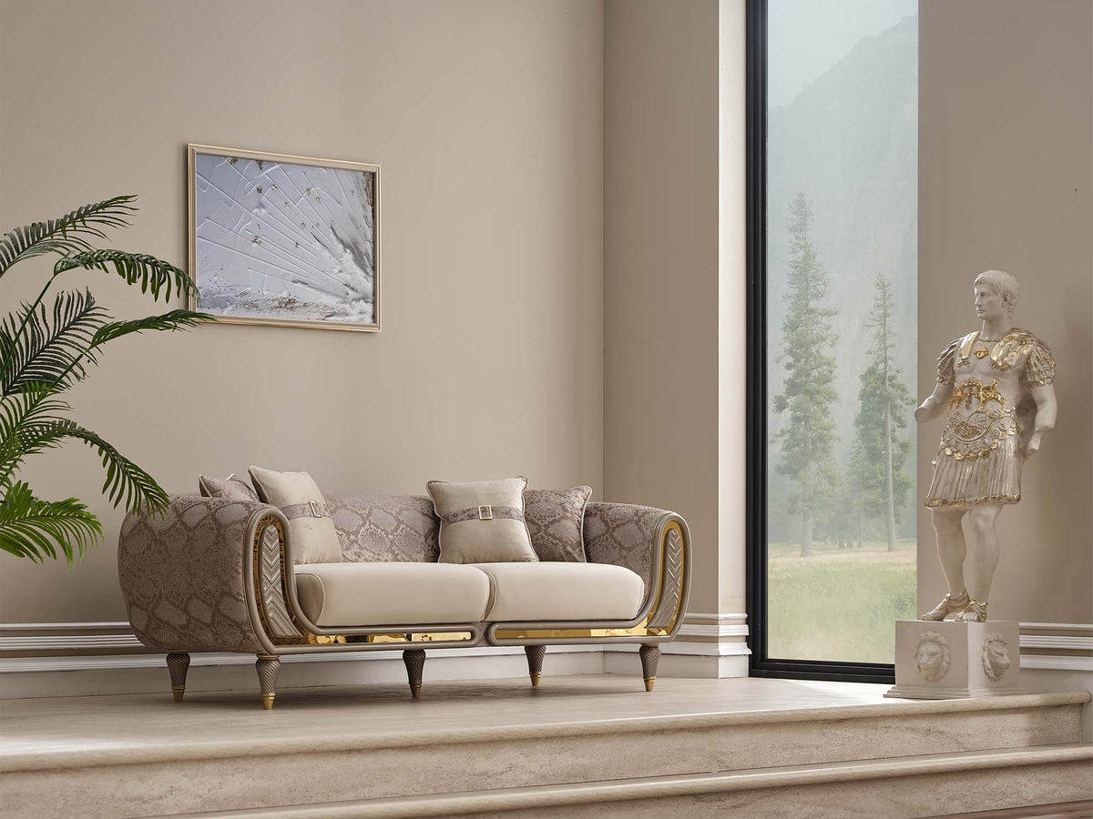 Lima Cream Stationary Sofa - Ornate Home