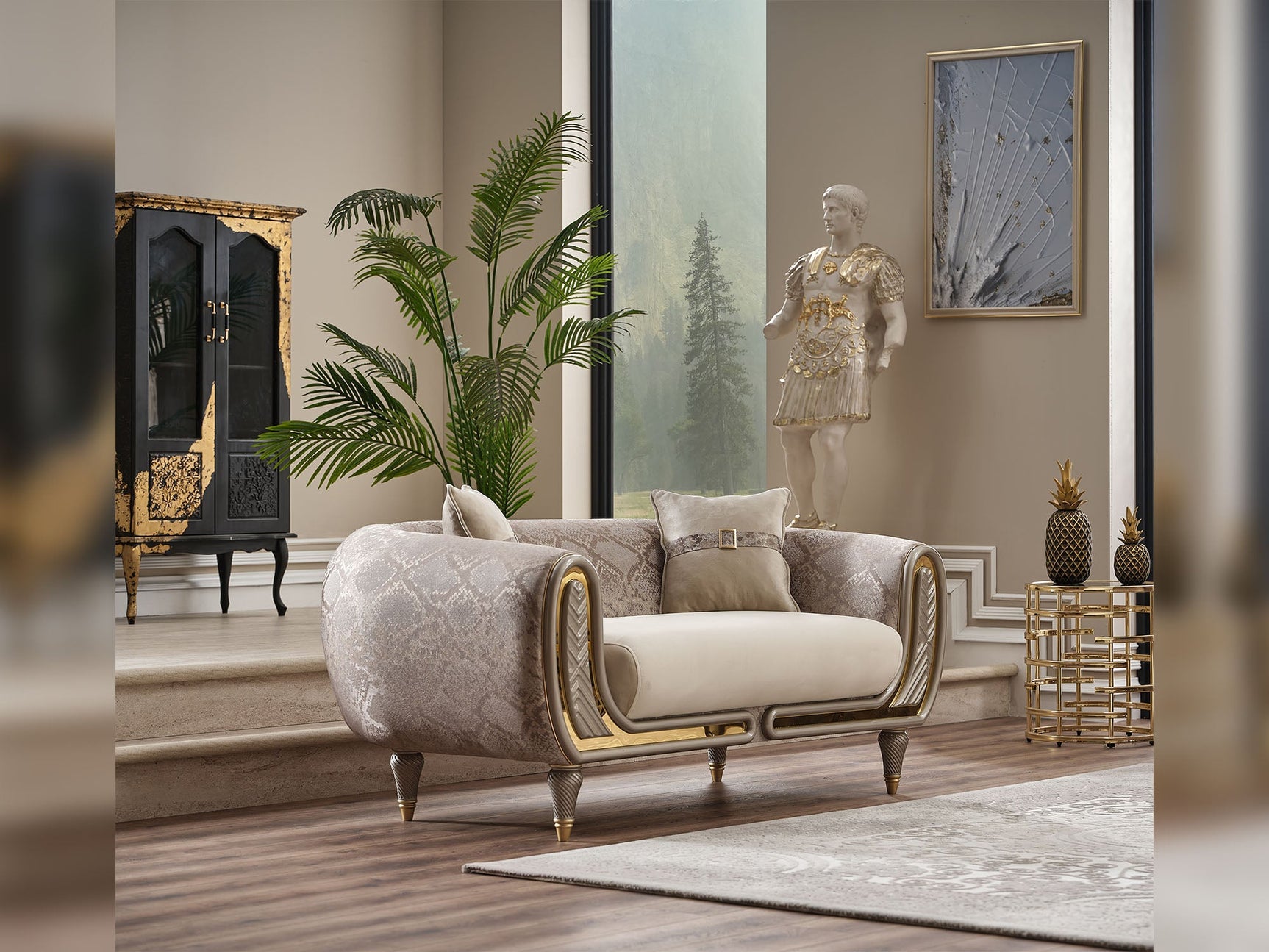 Lima Cream 3-pieces (Sofa & Loveseat & Chair) Living Room Set