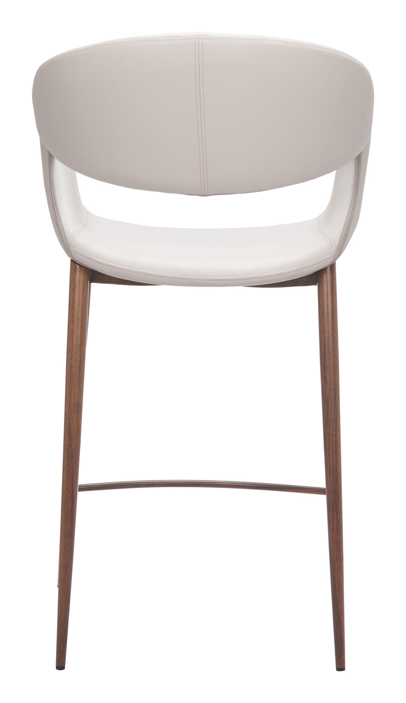 Limay Beige & Walnut Counter Stool - Ornate Home