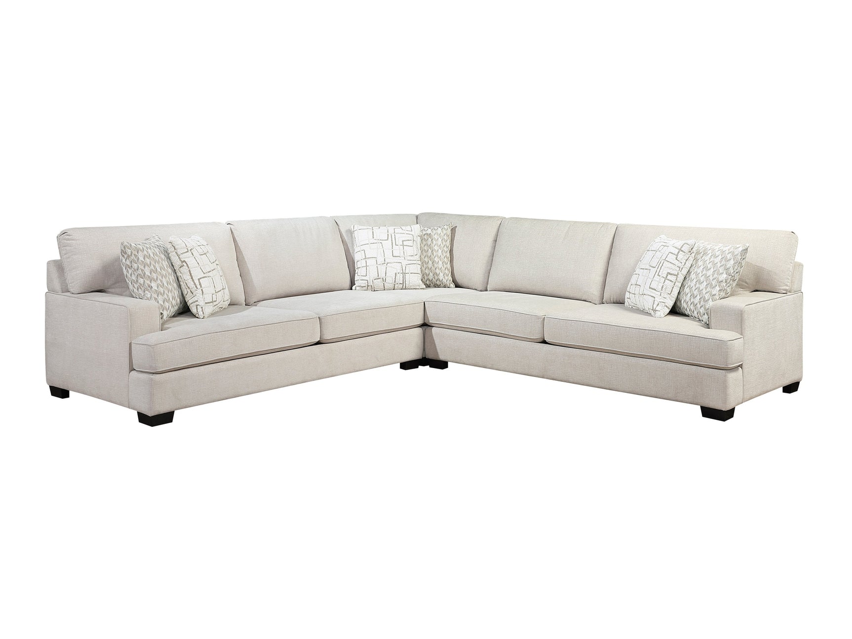 Lincoln Beige 3-Piece Sectional - Ornate Home