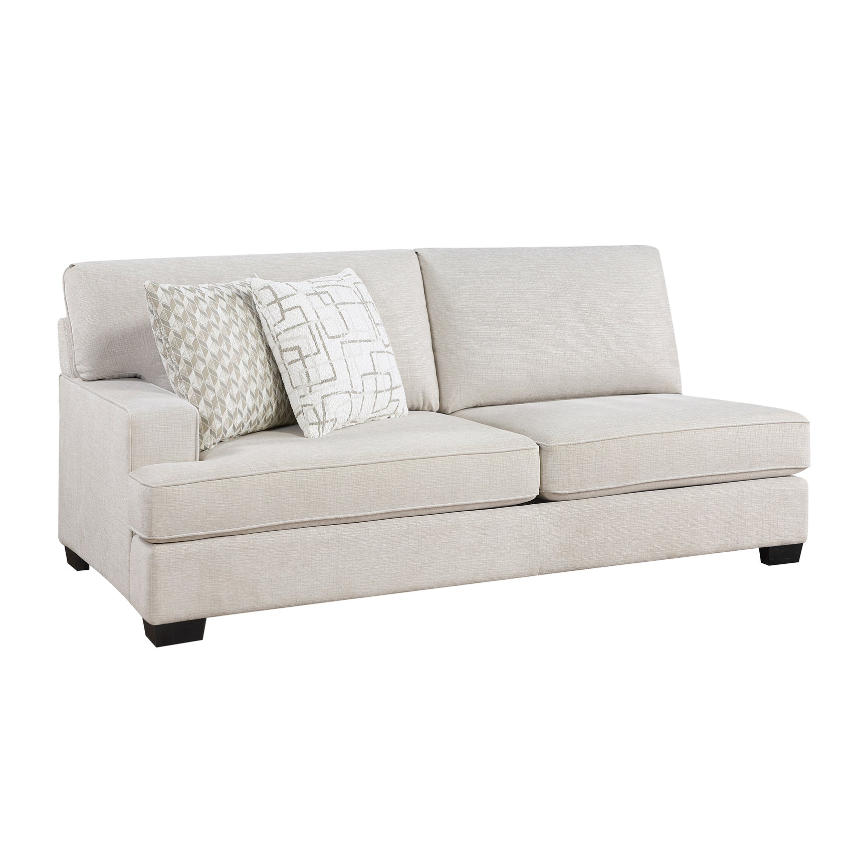 Lincoln Beige 4-Piece Sectional w/ Ottoman - Ornate Home