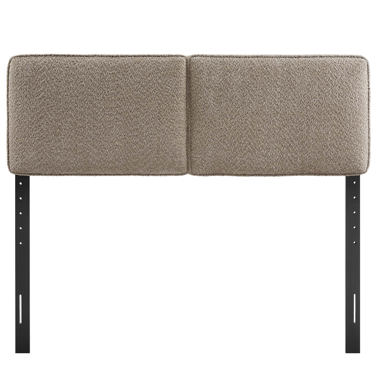 Lindee Oatmeal Boucle Fabric King Headboard - Ornate Home