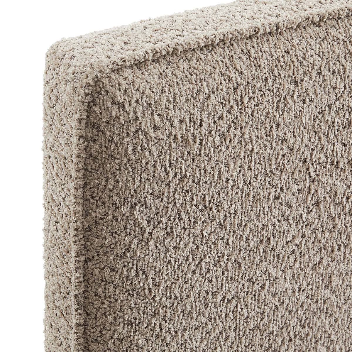Lindee Oatmeal Boucle Fabric Queen Headboard - Ornate Home