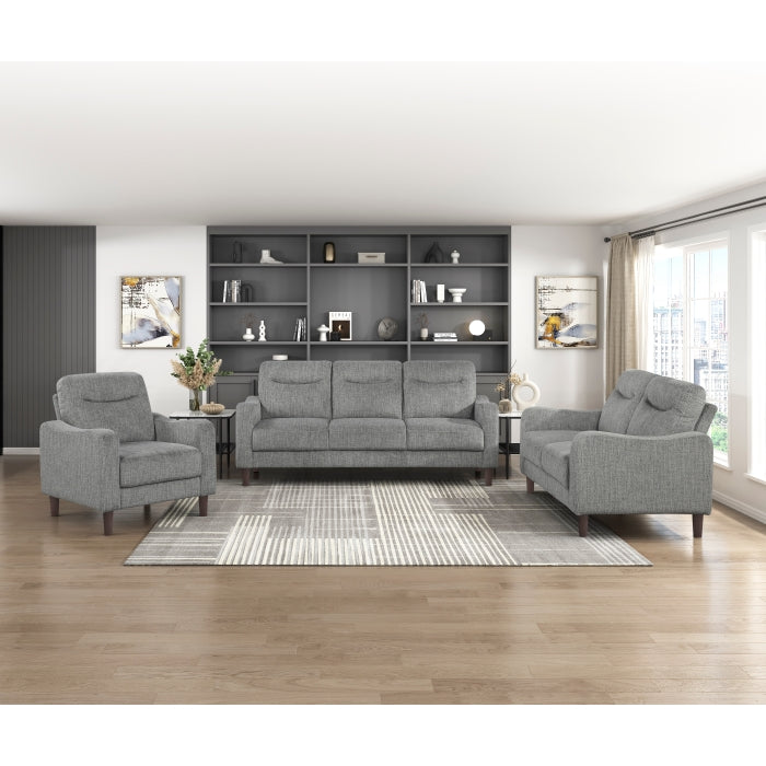 Linden Gray Loveseat - Ornate Home