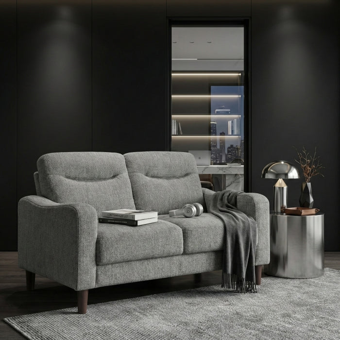 Linden Gray Loveseat - Ornate Home
