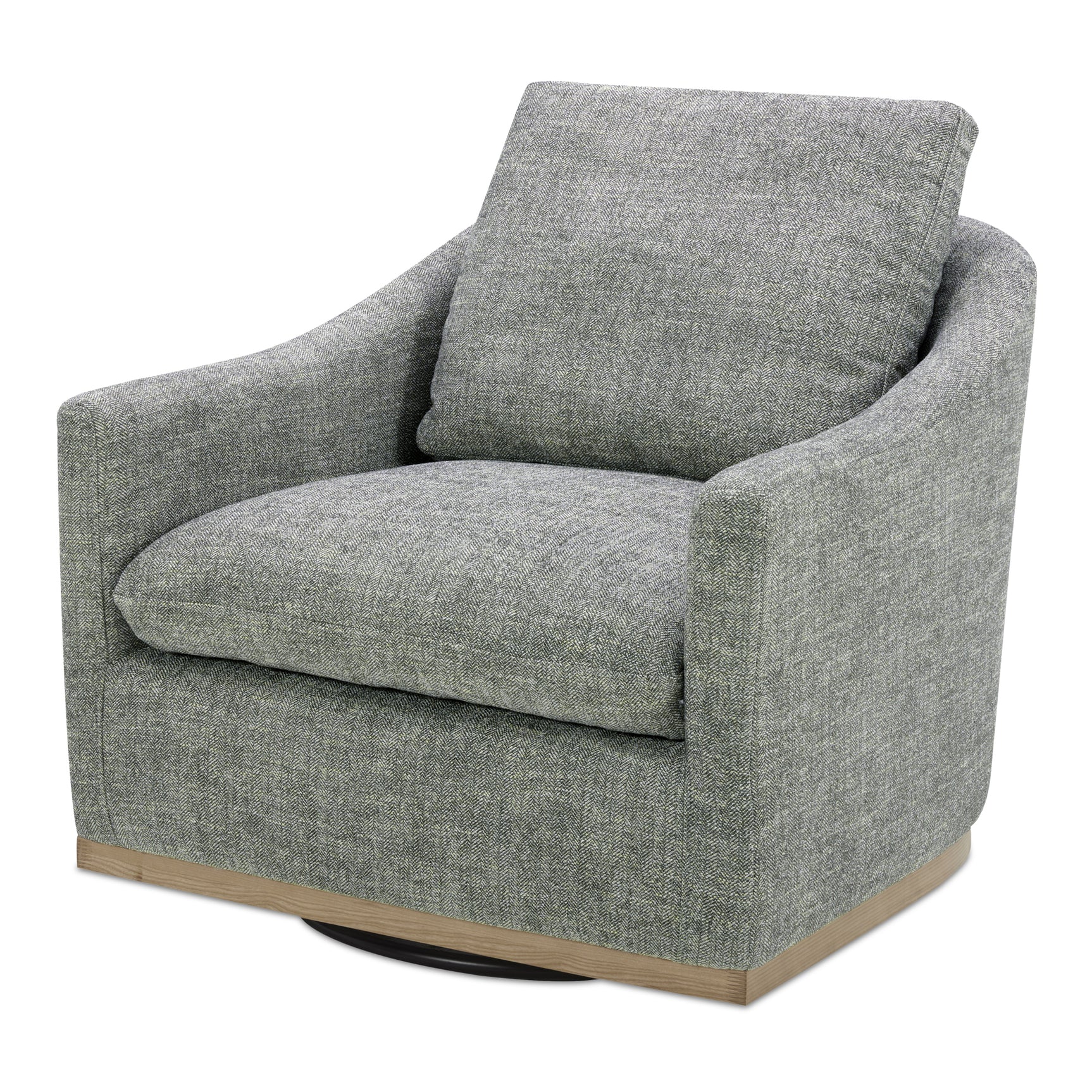 Linden Slated Moss Swivel Chair - Ornate Home
