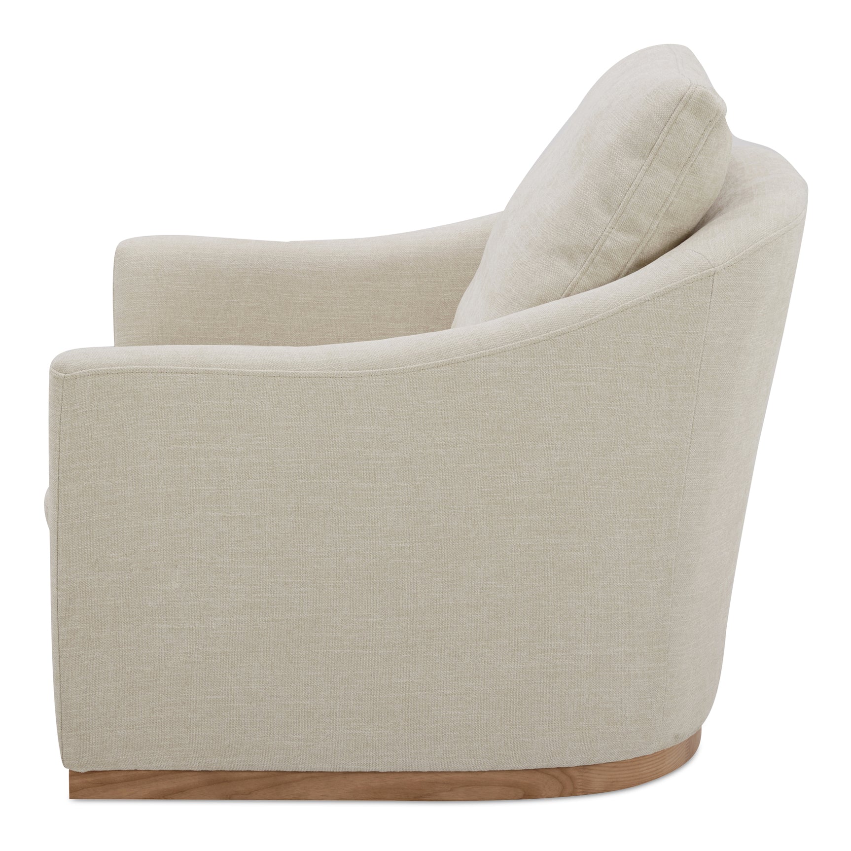 Linden Soft Beige Swivel Chair - Ornate Home