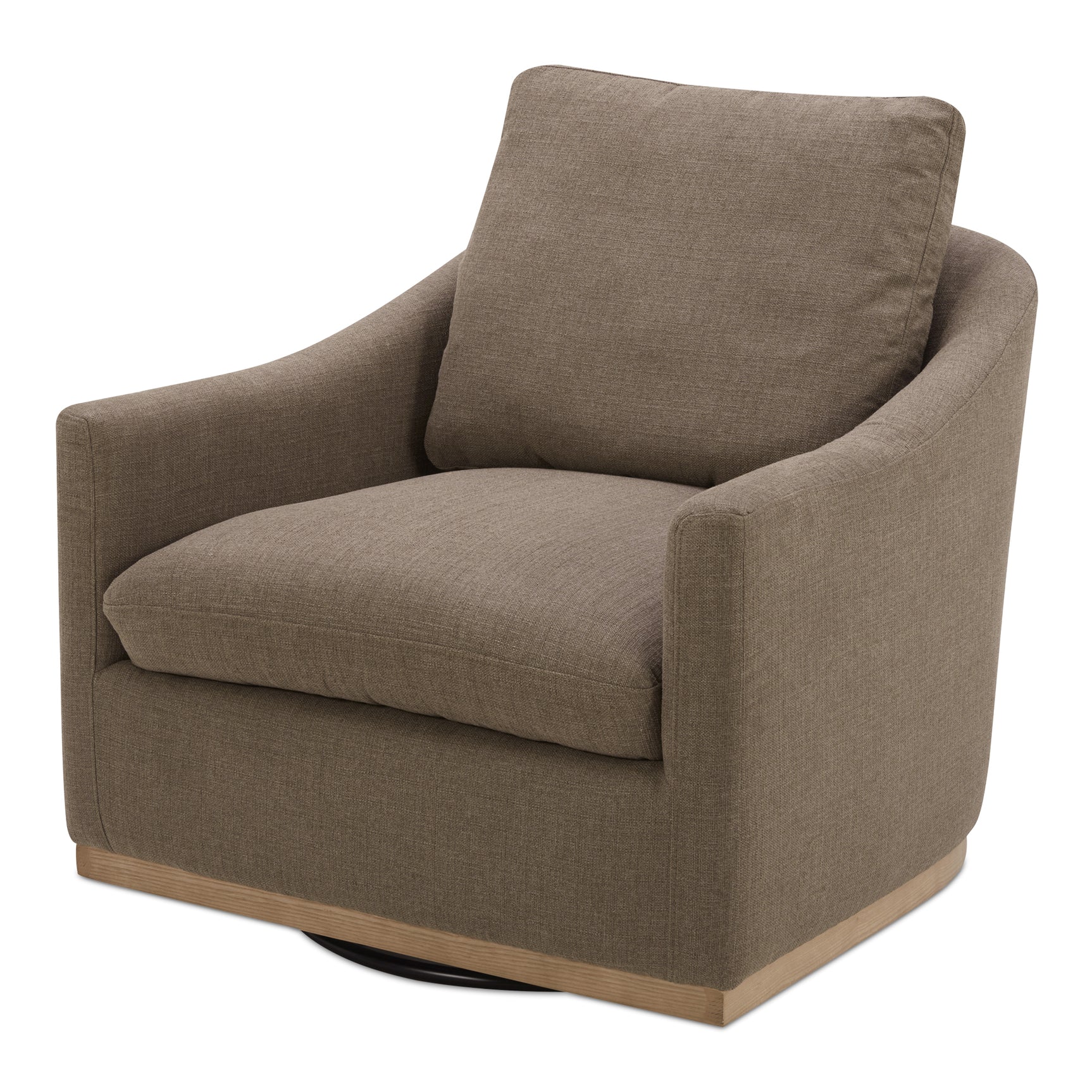 Linden Soft Taupe Swivel Chair - Ornate Home