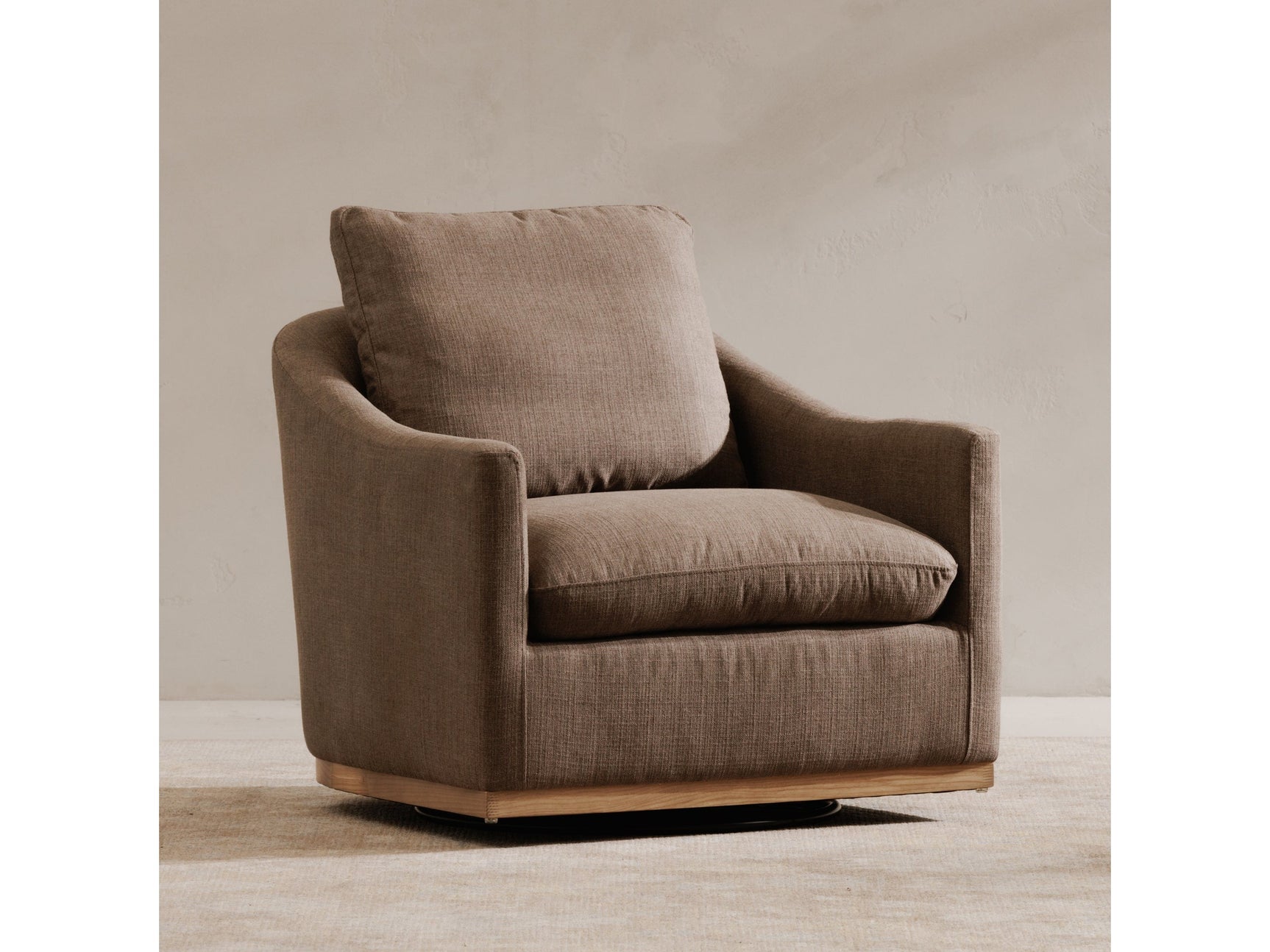 Linden Soft Taupe Swivel Chair - Ornate Home