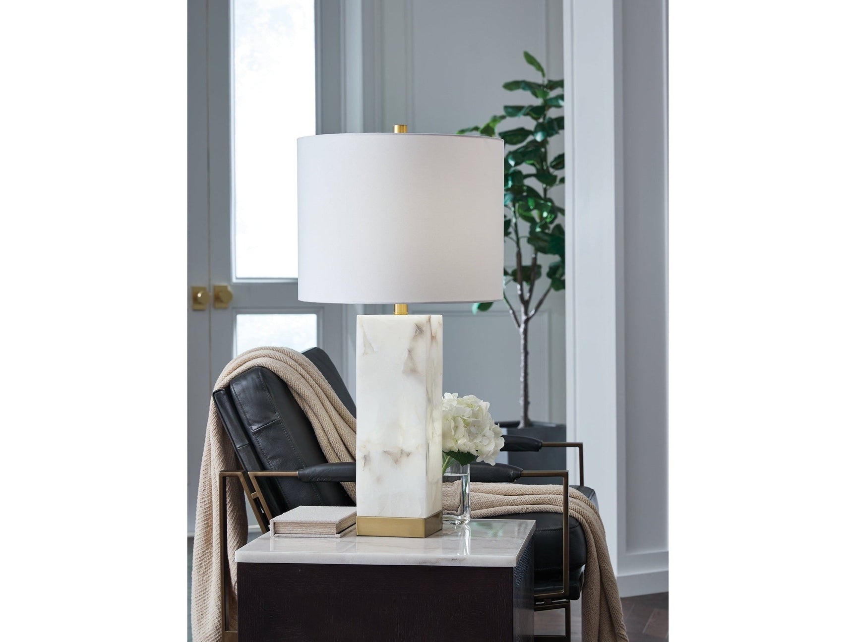Linderfield White/Gold Finish Table Lamp (Online Special Price) - Ornate Home