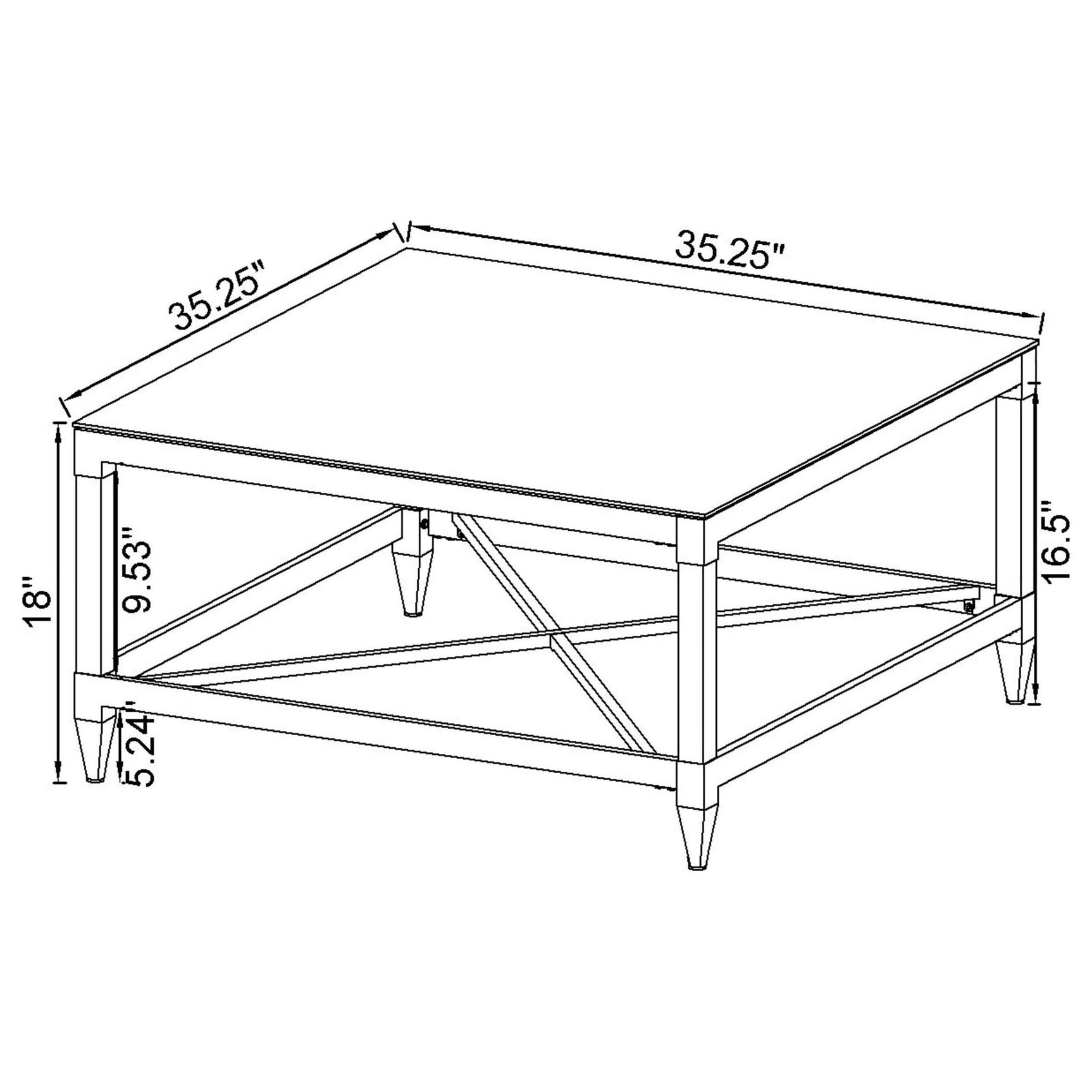 Lindley Chrome 3-piece Square Coffee and End Table Set - Ornate Home