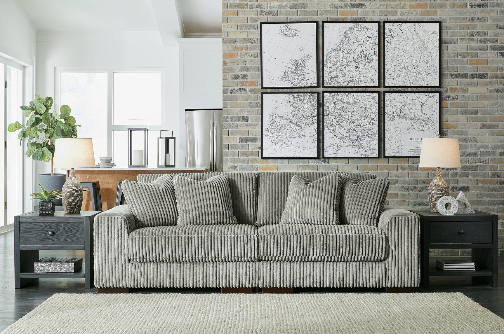 Lindyn Fog 2-Piece Sectional Sofa and Oversized Swivel Accent Chair (Online Special Price) - Ornate Home